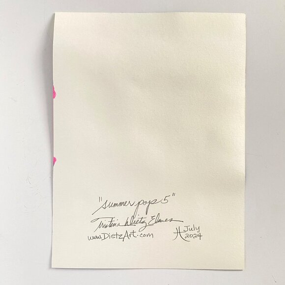 Summer Pop 5 Original Acrylic Wall Art Painting 11x14in Matted Frame Ready - Picture 9 of 9